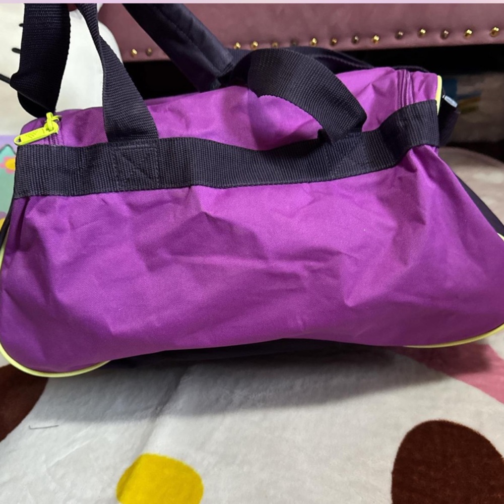 Adidas Purple and Neon Yellow Duffel Bag - Picture 2 of 5